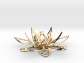 Lotus flower in 14k Gold Plated Brass