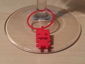 Turbo Buddy Wine Charm in Red Processed Versatile Plastic