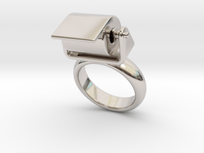 Toilet Paper Ring 18 - Italian Size 18 in Rhodium Plated Brass