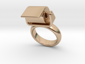 Toilet Paper Ring 19 - Italian Size 19 in 14k Rose Gold Plated Brass