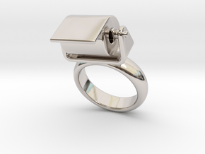 Toilet Paper Ring 19 - Italian Size 19 in Rhodium Plated Brass