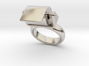 Toilet Paper Ring 20 - Italian Size 20 in Rhodium Plated Brass