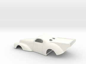 1/25 41 Willys Pro Mod Version II in White Processed Versatile Plastic