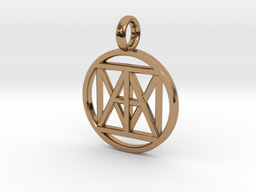 United "I AM" 3D Pendant 30mmx3mm in Polished Brass