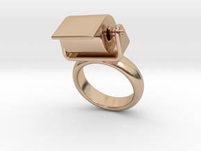 Toilet Paper Ring 21 - Italian Size 21 in 14k Rose Gold Plated Brass