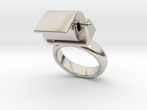 Toilet Paper Ring 22 - Italian Size 22 in Rhodium Plated Brass