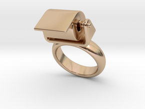 Toilet Paper Ring 23 - Italian Size 23 in 14k Rose Gold Plated Brass
