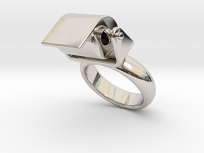 Toilet Paper Ring 26 - Italian Size 26 in Rhodium Plated Brass