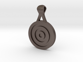 Target Pendant in Polished Bronzed Silver Steel