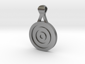 Target Pendant in Natural Silver