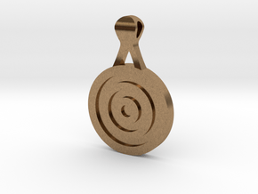 Target Pendant in Natural Brass