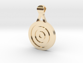 Target Pendant in 14k Gold Plated Brass