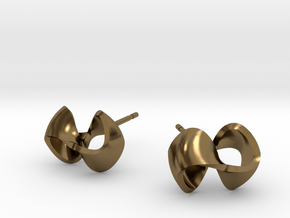 Infinity knot earrings in Polished Bronze