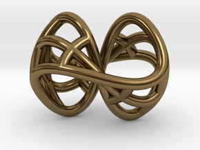 Infinity knot pendant in Polished Bronze