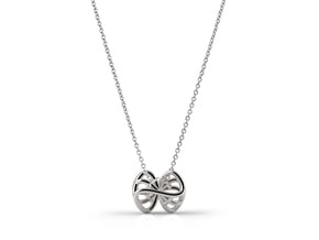 Infinity knot pendant in Fine Detail Polished Silver