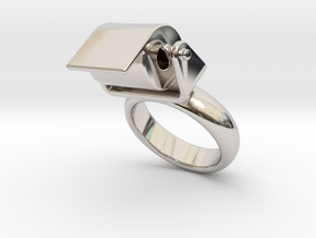 Toilet Paper Ring 27 - Italian Size 27 in Rhodium Plated Brass