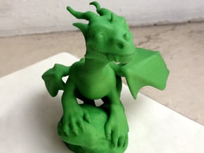 Rudolf the dragon in Green Processed Versatile Plastic