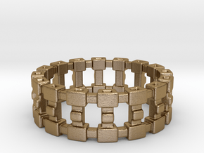 Treya Ring in Polished Gold Steel