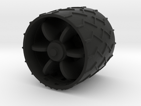 1:24 Mars Rover Wheel in Black Natural Versatile Plastic