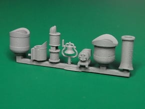 Detail parts for 2-8-0 loco conversion [set A] in Tan Fine Detail Plastic