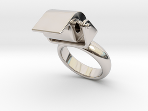 Toilet Paper Ring 28 - Italian Size 28 in Rhodium Plated Brass