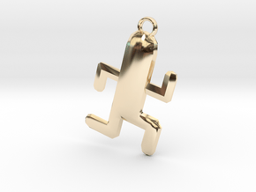 Cactuar Pendant in 14k Gold Plated Brass
