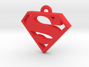Superman Keychain 2.0 in Red Processed Versatile Plastic