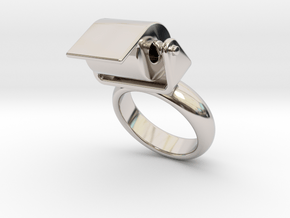 Toilet Paper Ring 29 - Italian Size 29 in Rhodium Plated Brass