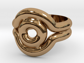 Shadow Ring - Style 2 in Polished Brass