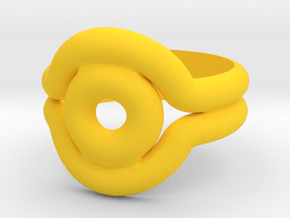 Shadow Ring - Style 2 in Yellow Processed Versatile Plastic