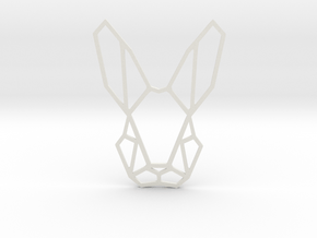 Mr. Rabbit Pendant in White Natural Versatile Plastic