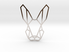 Mr. Rabbit Pendant in Rhodium Plated Brass