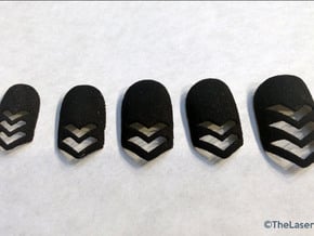 Chevron Nails (Size 4) in Black Natural Versatile Plastic