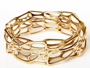 Morph Bangle in Polished Brass: Small
