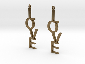 Love Earrings Large  in Natural Bronze