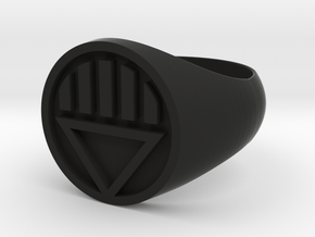 Black Lantern Ring (US Size 12.5) in Black Natural Versatile Plastic
