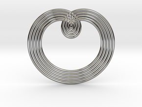  0526 Motion Of Points Around Circle (5cm) #003 in Fine Detail Polished Silver