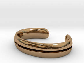 Bracelet01-straight in Polished Brass