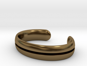 Bracelet01-straight in Polished Bronze