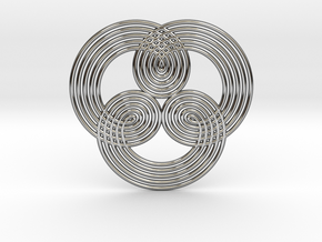  0529 Motion Of Points Around Circle (5cm) #006 in Fine Detail Polished Silver