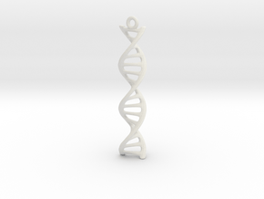 DNA Pendant in White Natural Versatile Plastic