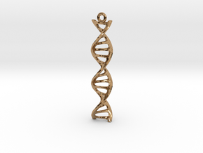 DNA Pendant in Polished Brass