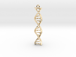 DNA Pendant in 14k Gold Plated Brass