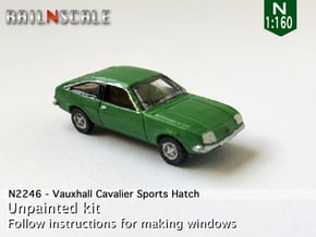 Vauxhall Cavalier Sports Hatch (N 1:160) in Smooth Fine Detail Plastic