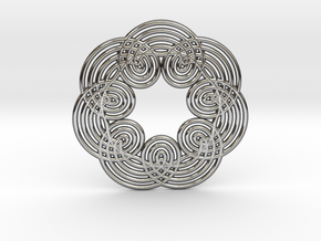 0535 Motion Of Points Around Circle (5cm) #012 in Fine Detail Polished Silver