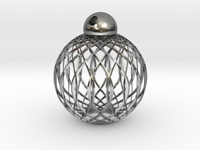 Radials Pendant in Polished Silver