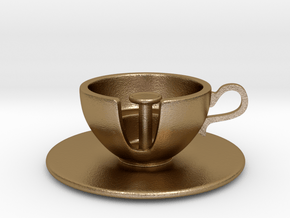 Cuppa Kooky Pendant in Polished Gold Steel