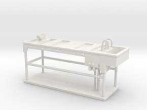 Autopsy Table 01. O scale (1:48) in White Natural Versatile Plastic