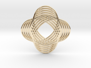0540 Motion Of Points Around Circle (5cm) #017 in 14k Gold Plated Brass