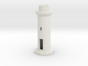 HOpb10 - Small brittany lighthouse in White Natural Versatile Plastic